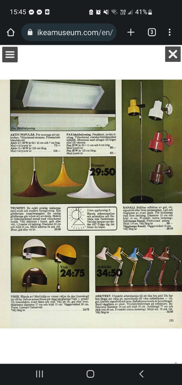 Lampe vintage ikea arkitekt anglepoise