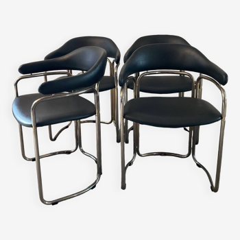 Série de 4 fauteuils italiens par Otto Gerdau années 70