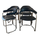 Series of 4 Italian armchairs by Otto Gerdau 70s