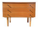 Vintage Scandinavian commode from the 1950s – Wooden furniture with 3 drawers, Nordic furniture, retro storage.