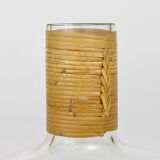Vase or decanter by Carl Aubock with wicker top, mid-century, Austria, 1950s.