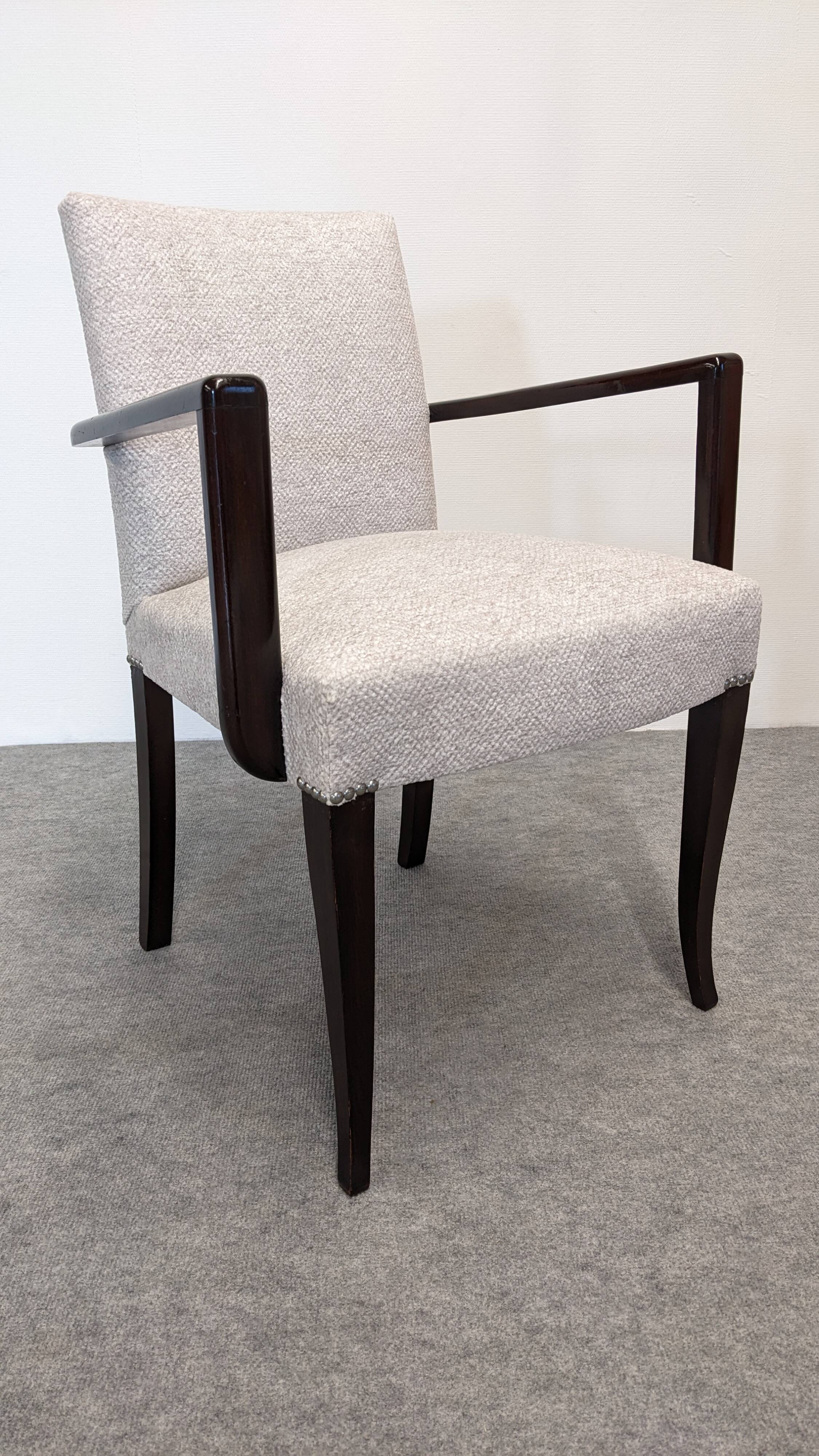 Paire de fauteuils bridges Art déco, France vers 1920