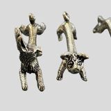 Set of 6 silver-plated animal knife rests