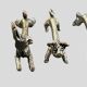 Set of 6 silver-plated animal knife rests