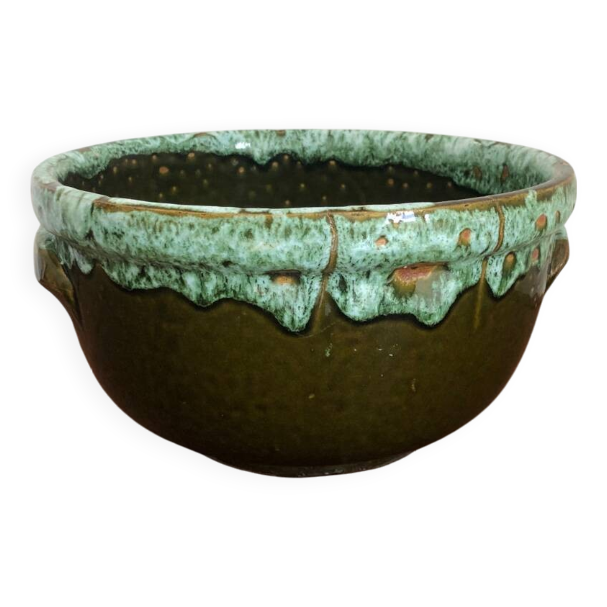 Glazed ceramic salad bowl