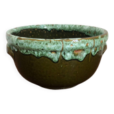 Glazed ceramic salad bowl