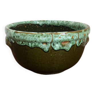 Glazed ceramic salad bowl