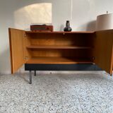 Asymmetrical vintage teak row