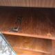 Vintage library showcase with 60s sliding doors