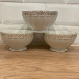 3 small faceted bowls