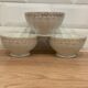 3 small faceted bowls