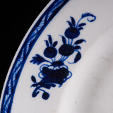 Set of 3 White Faïencerie Plates with Floral Decorations