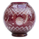Burgundy cut glass vase or candle holder