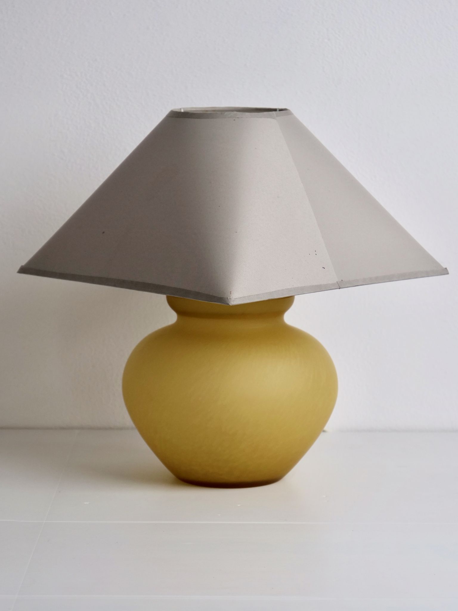 Melarti yellow sandblasted opaline lamp