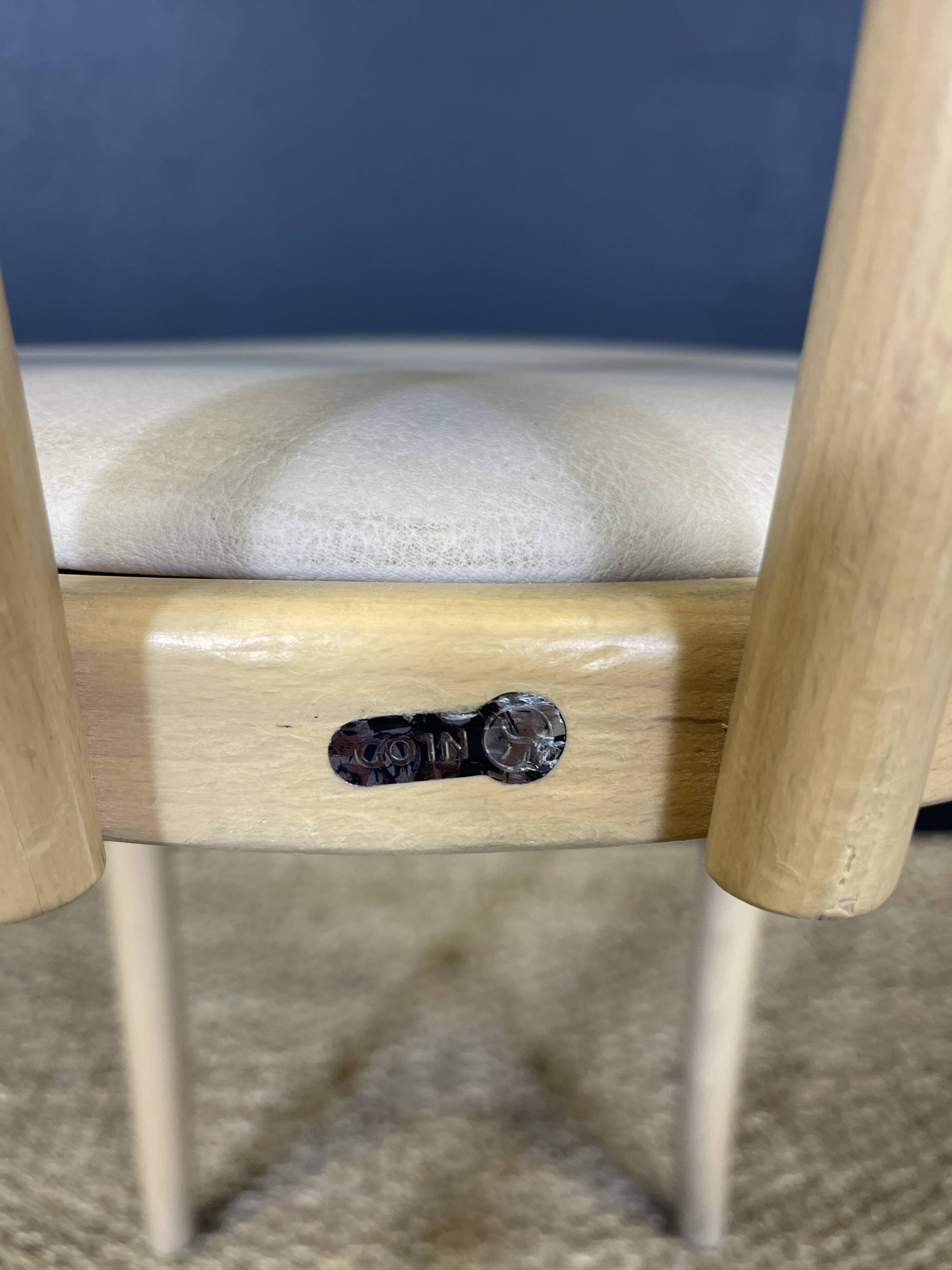 Set of 12 bistro chairs in light curved wood & skai GO IN Germany