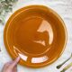 Vintage Longchamp amber earthenware dish, France 1970