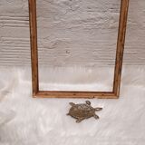 Golden wood frame with godrons