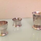 Timpani, shell and round of silver metal / vintage towel 50s-60s