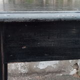 Black lacquered pine desk table