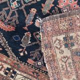 Tapis ancien persan Bakhtiar style savonnerie fait main - 137x265 cm