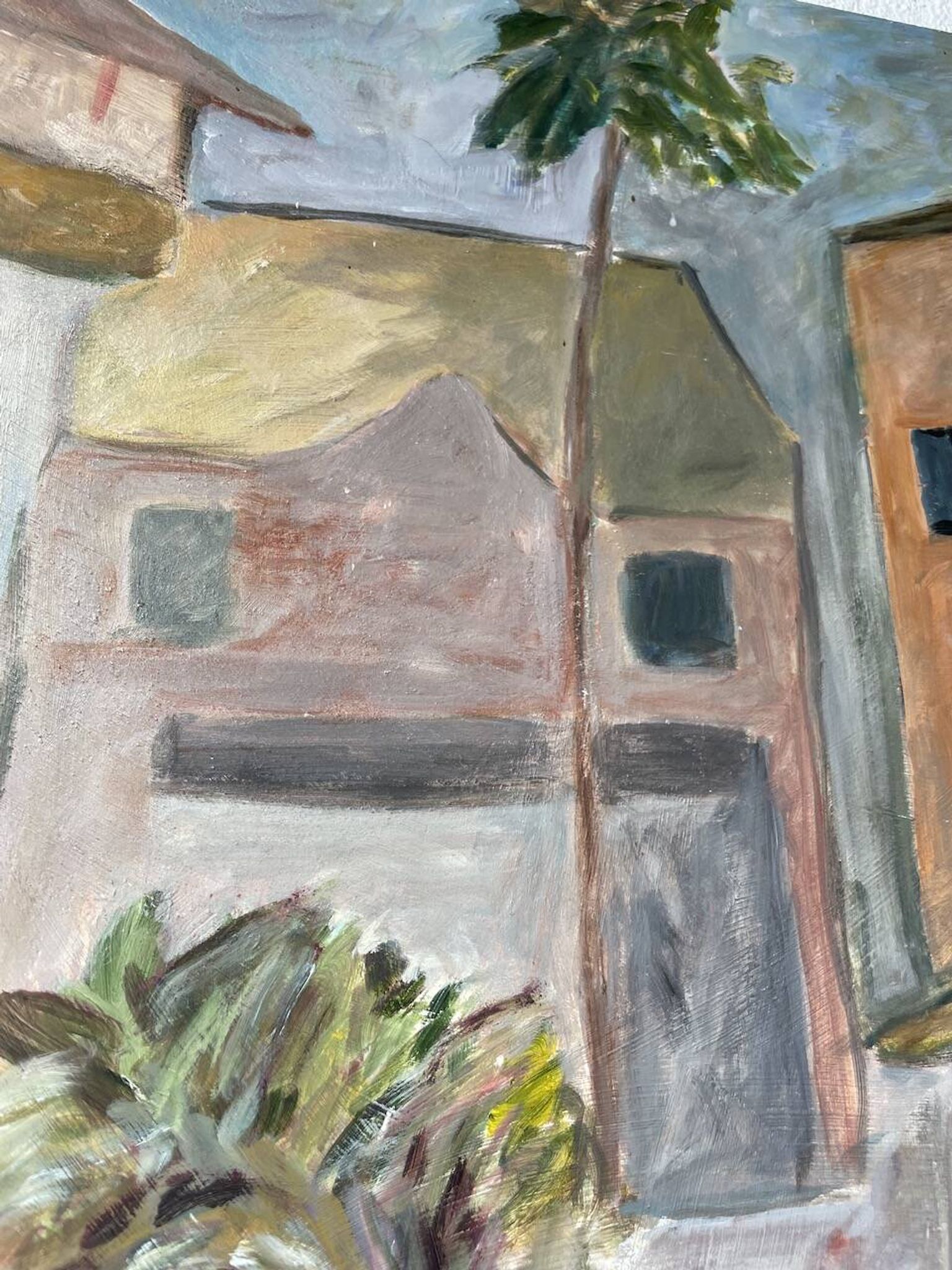 Huile sur panneau paysage