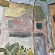 Huile sur panneau paysage