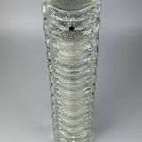 60s 70s wall lamp Limburg Germany Wall Sconce Ice Glass Chrome Space Age