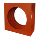 Orange vinyl holder 70s Schweizer-design