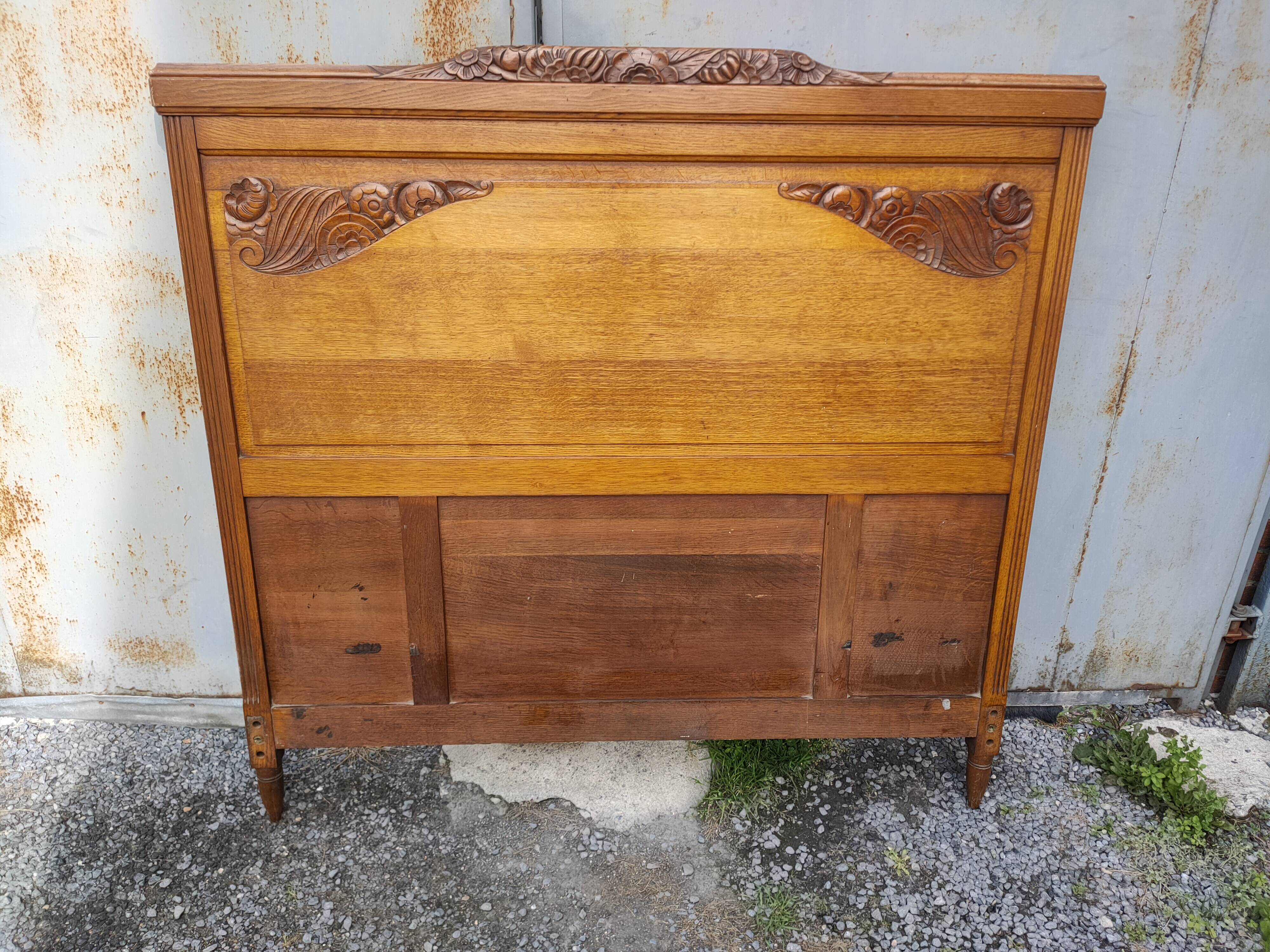 1930s headboard in solid oak