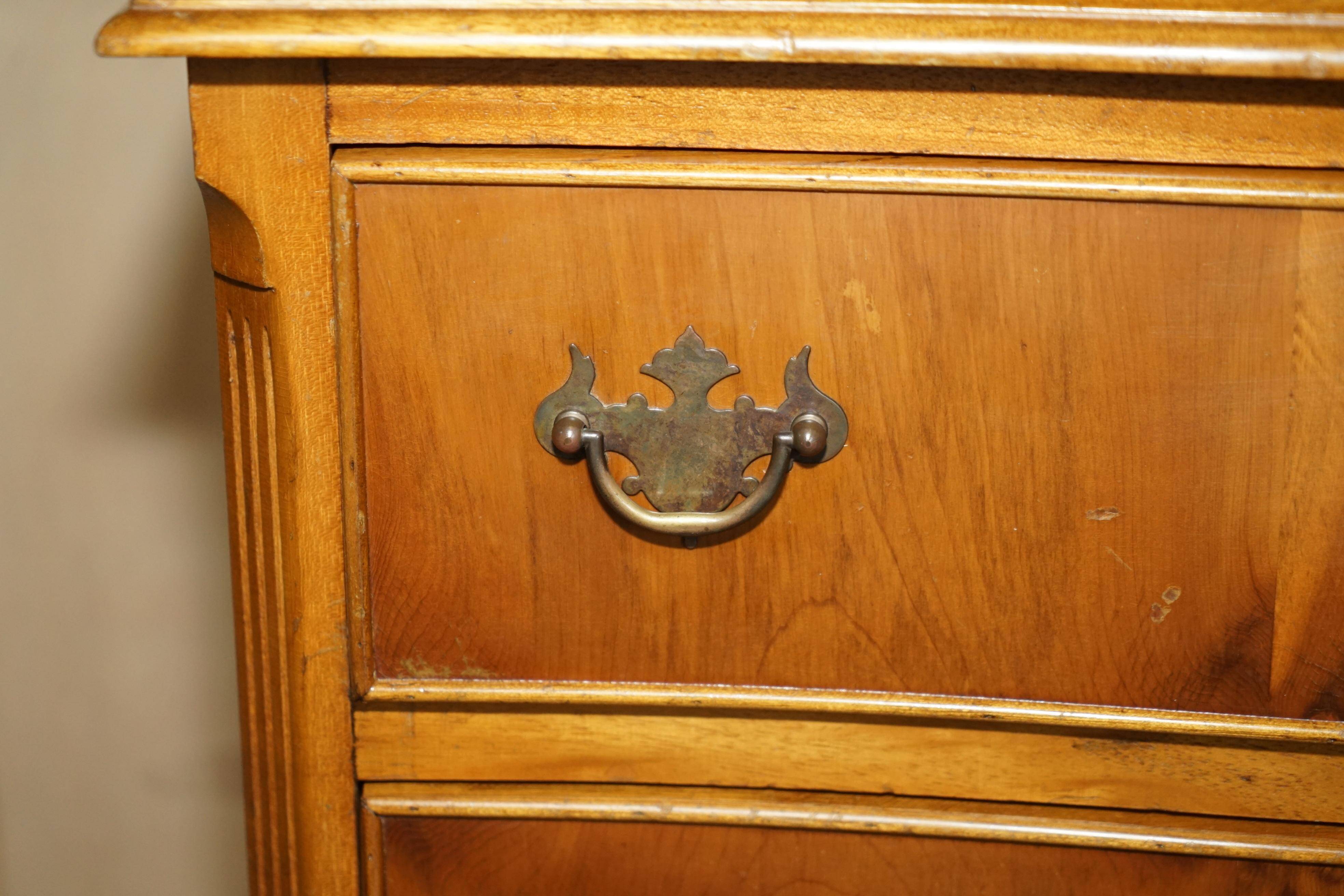 Vintage Pair of Large Knotty Fir and Burl Chests of Drawers