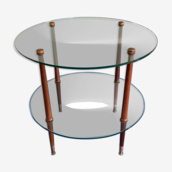 Table blasse en verre