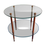 Table blasse en verre