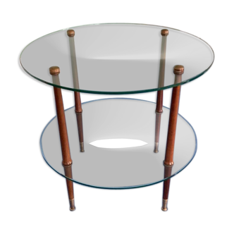 Table blasse en verre