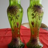 Pair of Enamelled Vases, late 19th century