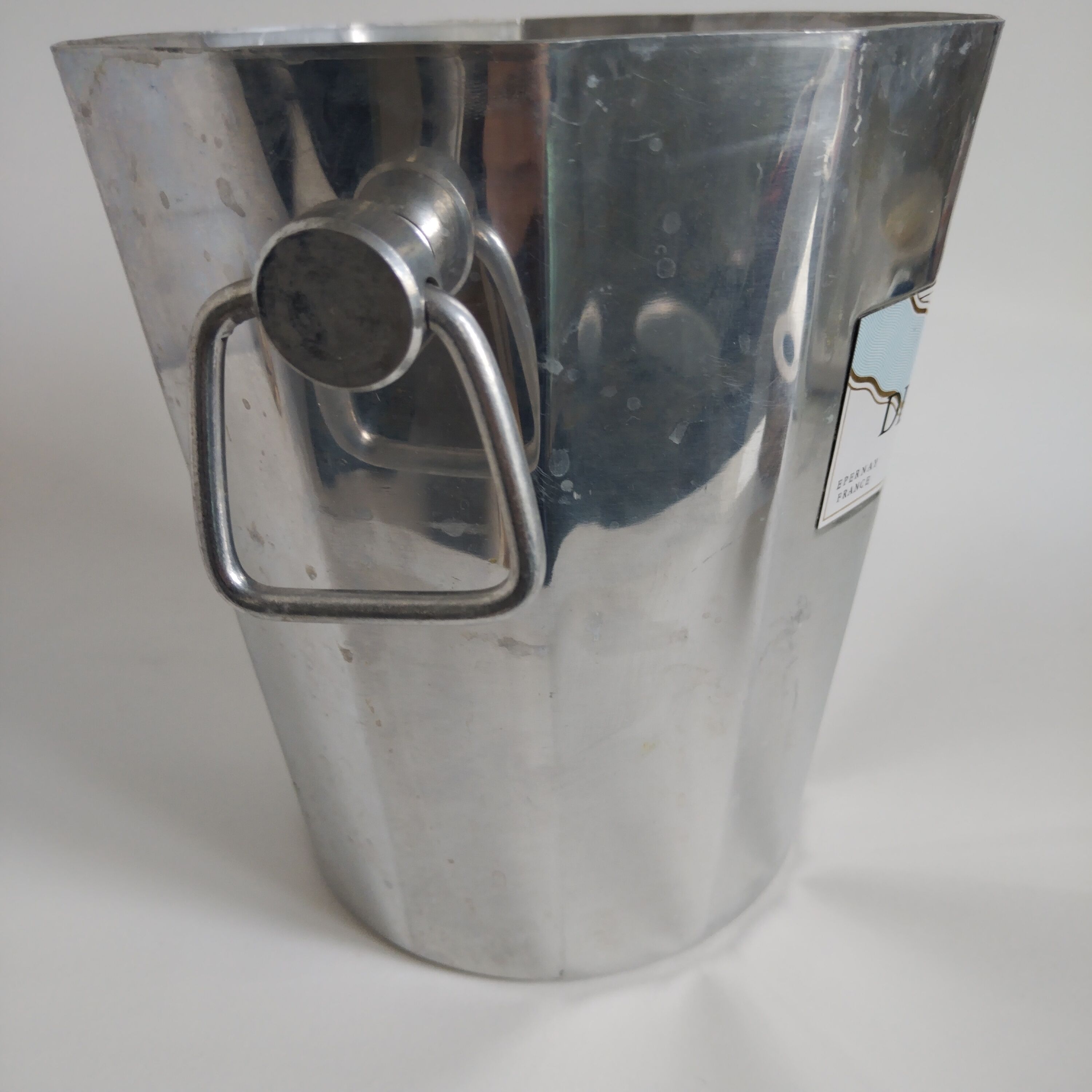 Seau à champagne vintage De Venoge made in France en aluminium