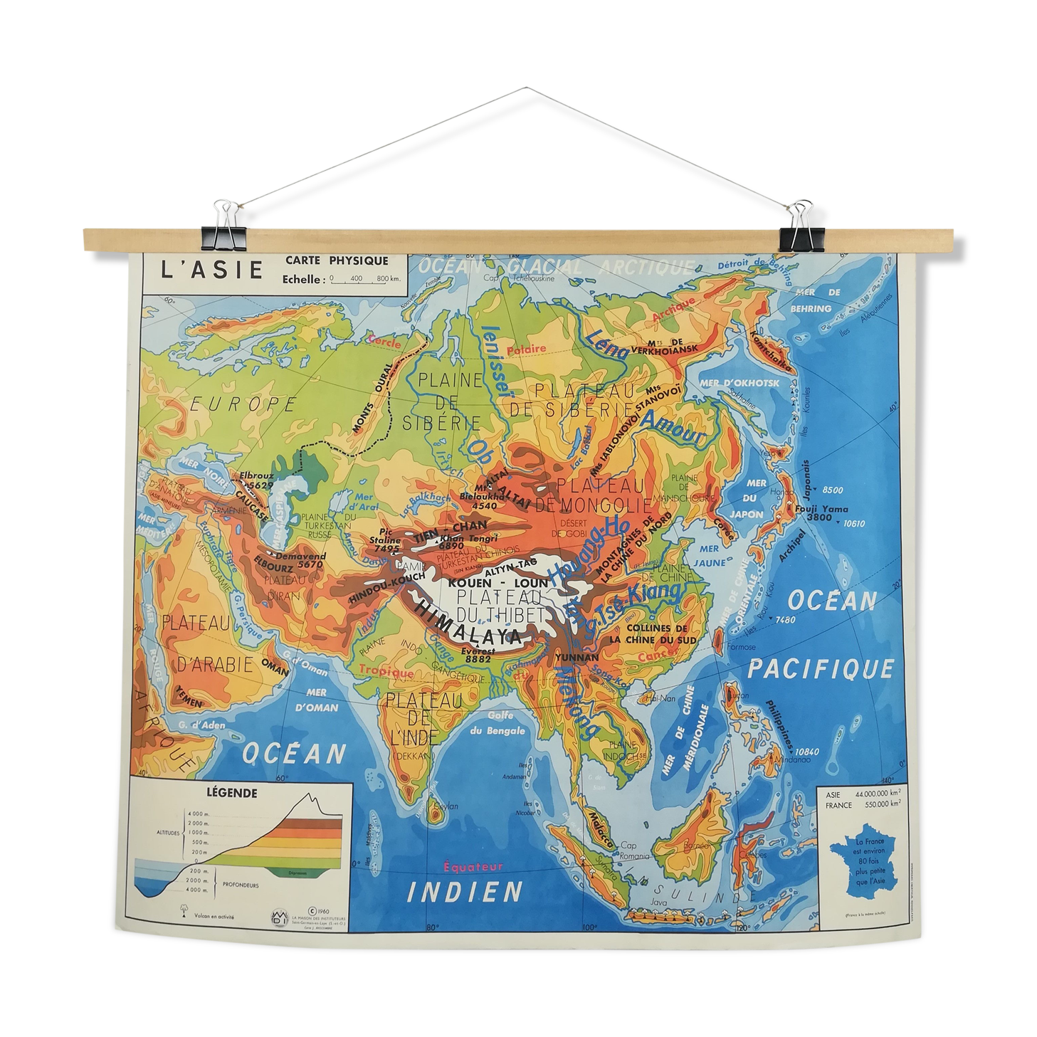 MDI SCHOOL POSTER – PHYSICAL MAP ASIA AND NORTH AMERICA