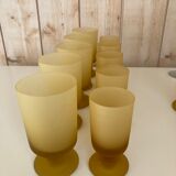 Service de 5 verres à pied dépolis