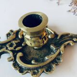 Antique bronze candle holder