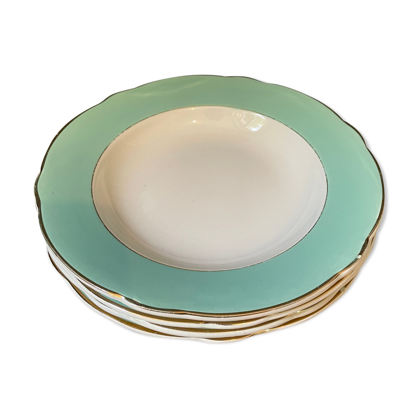 Set of 4 plates of Luneville