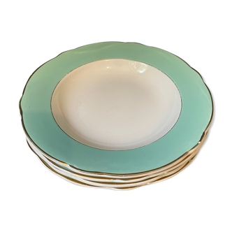 Set of 4 plates of Luneville