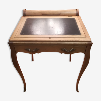 Louis XV style bridge table desk in walnut