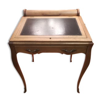 Louis XV style bridge table desk in walnut