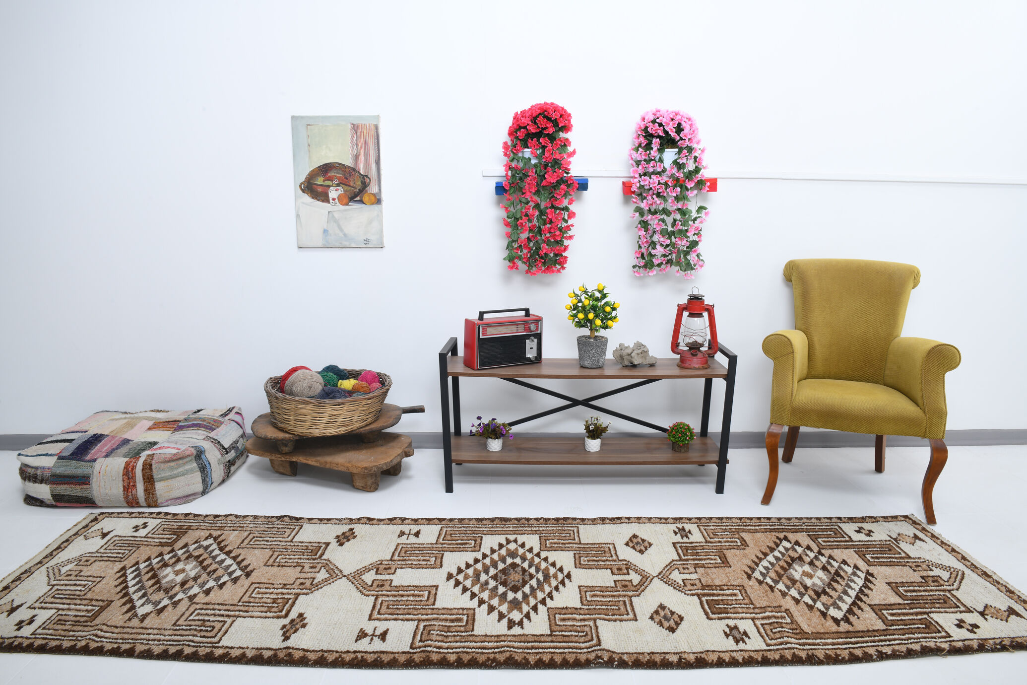 3X10 Turkish Vintage Runner Rug, 3x10 Runner Rug, 325x90Cm