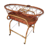 Couffin in rattan 60s