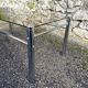 VINTAGE 1970 RECTANGULAR COFFEE TABLE WITH FLAT CHROME TUBULAR LEGS