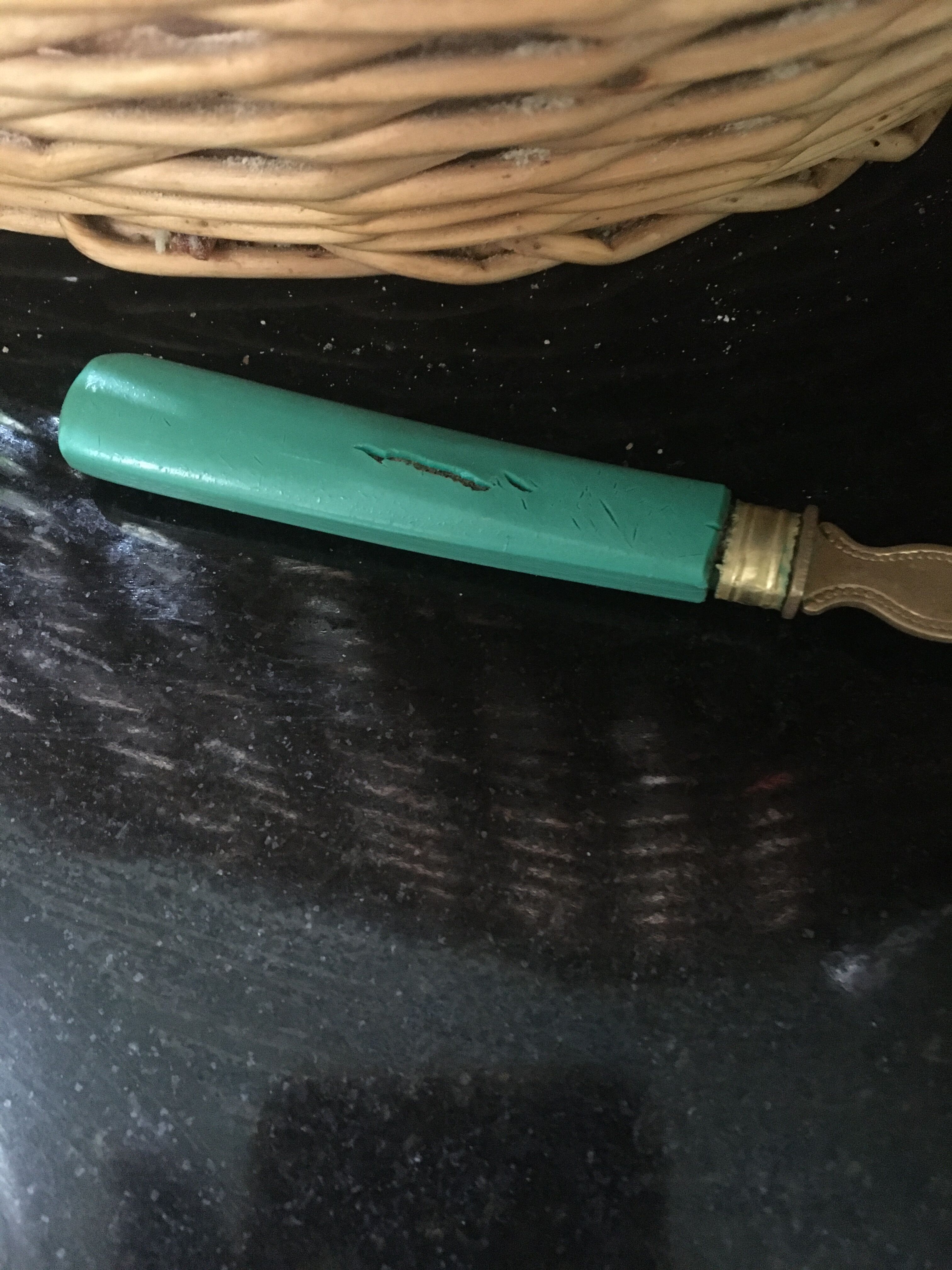 Set of brass dessert forks