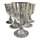 6 19th century water glasses – Establishments Legras
