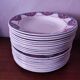 Assiettes art deco en faience : 10 plates et 11 creuses