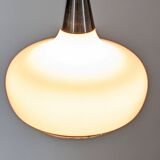 Space Age drop pendant light in white opaline, 1960s-70s