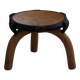 Wabi Sabi tripod stool / Solid wood side table, Scandinavia, 1950s